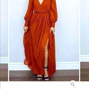 Rust maxi dress